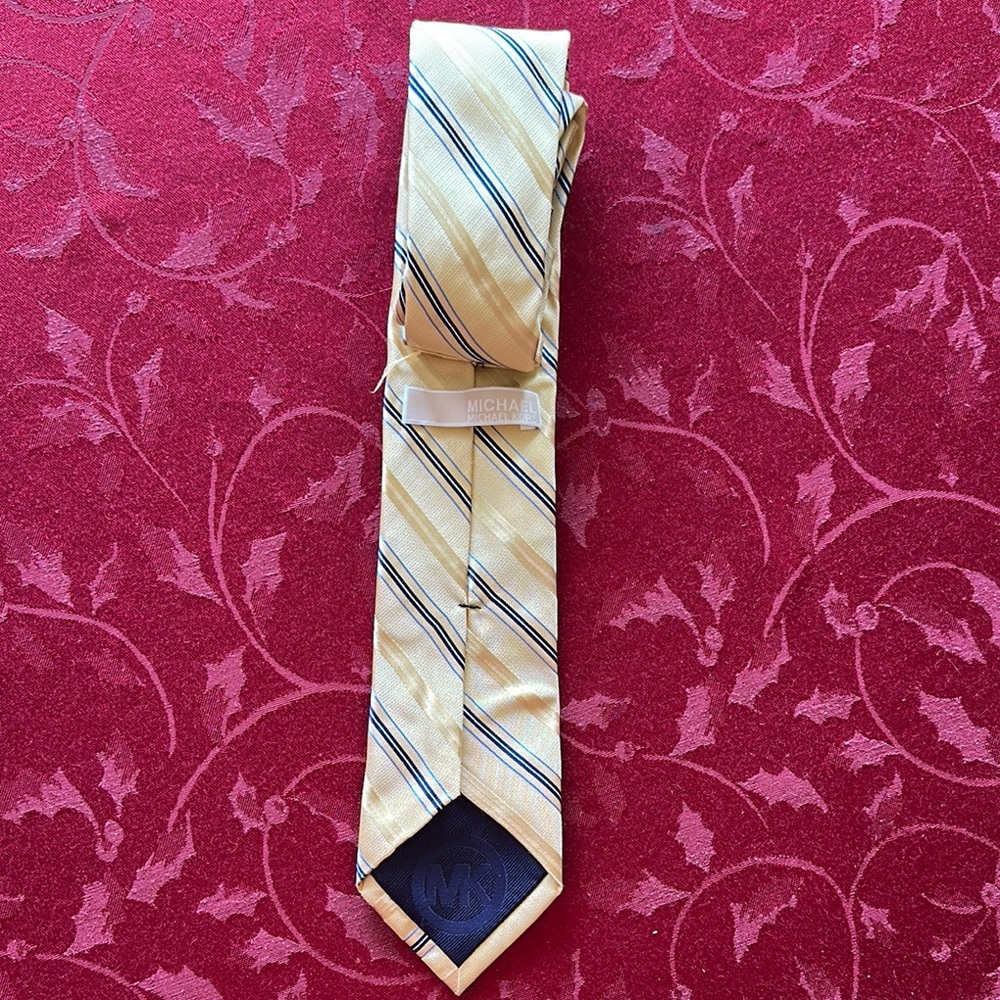Michael Kors Yellow Striped Tie Classic Accessory